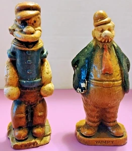 1944 POPEYE & WIMPY Cartoon Figur Syroco Holz Statue Volkskunst Comic Cartoon - Bild 1 von 11