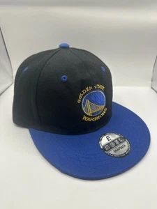 Golden State Warriors Hat Cap Snap Back Black Blue NBA Basketball Mens One Size - Picture 1 of 5