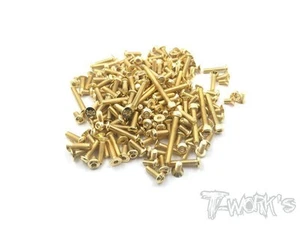 GSS-MP10 T-Works Kit Viti Acciaio Gold 160pz + Contenitore per Kyosho MP10 - Imagen 1 de 1