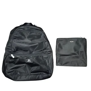 Tumi **Targa logo Alyglo*Set zaino e marsupio nylon nero borsa da viaggio leggero - Foto 1 di 8