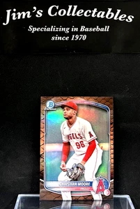 2025 Bowman CHRISTIAN MOORE BCP-107 Reptilian Chrome Refractor SP ANGELS - Picture 1 of 2