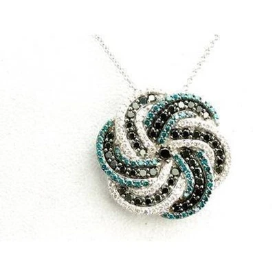 Le Vian 14K 白金吊坠项链 1 1/8 克拉钻石 — 第 1/4 张图片