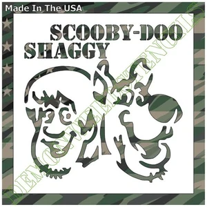 8"x8" Clear Plastic Stencil - Scooby Shaggy (SB57) (.007")***** - Picture 1 of 2