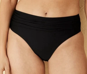 Shade & Shore schwarz mittelhohe mittlere Sitzabdeckung geraffte Bikinihose M (8-10) - Bild 1 von 12