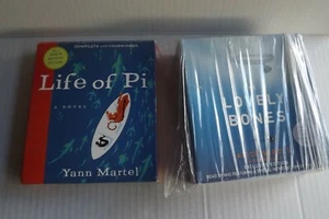 Life of Pi by Yann Martel CD, Unabridged,The Lovely Bones Alice Sebold 9 CDs - Imagen 1 de 3