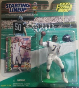 New 1999/2000 Randall Cunningham Vikings Starting Lineup NFL SLU Kenner Hasbro - Imagen 1 de 4