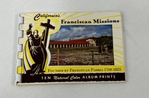Album vintage souvenir California missioni francescane dieci stampe a colori - Foto 1 di 8