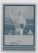 2009 Bowman Prospects Printing Plate Cyan 1/1 Adam Reifer #BP15 2v3