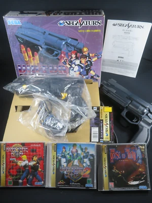 Virtua gun Sega Saturn SS 1 gun controller cop house dead Japan game games boxed - Image 1 of 4