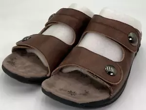 Therafit Eva Women's Size 11.5-12 US 42 EU Brown Leather Sandals NIB - Picture 1 of 9