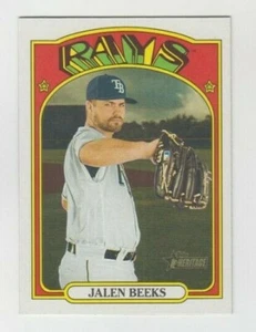 (12) Jalen Beeks 2021 TOPPS HERITAGE BASE CARD LOT #115 TAMPA BAY RAYS - Picture 1 of 1