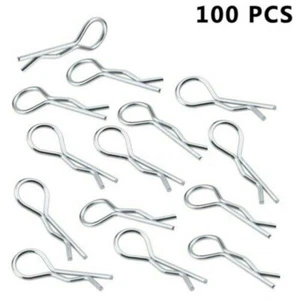 100pcs/Lot Stainless Steel Body Shell Clips Pin for RC 1/16 Model Car HSP Redcat - Picture 1 of 11