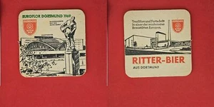 Cerveza caballero Dortmund Euroflor Dortmund 1969 cervecería tapa de cerveza montaña rusa beermat - Imagen 1 de 1
