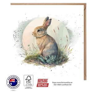 Tarjeta de felicitación Conejo - Conjunto de materiales de lujo de Australian Designs The Creature - Imagen 1 de 3