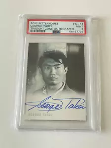 2002 Rittenhouse GEORGE TAKEI Signed AUTO Autograph TWILIGHT ZONE Star Trek PSA - Picture 1 of 2