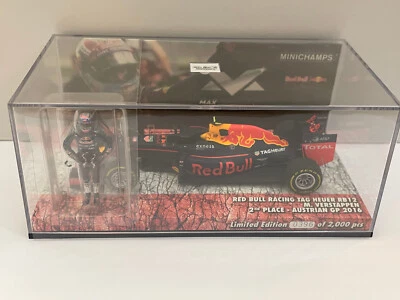 Minichamps 1:43 Red Bull Racing RB12 2nd Place Austrian GP 2016 Max Verstappen - Image 1 of 4