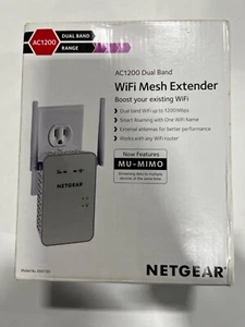 Netgear EX6150-100NAS AC1200 Bezprzewodowy dwuzakresowy przedłużacz zasięgu WiFi - Zdjęcie 1 z 2