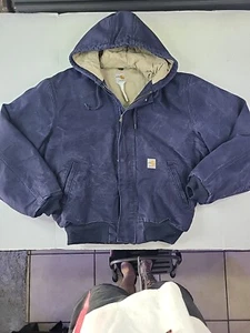 Vintage Carhartt Hooded Flame Resistant Work Jacket, Size Large, 28x28" - Picture 1 of 12