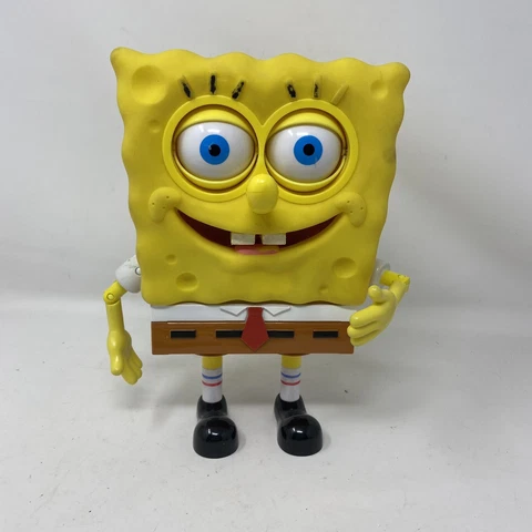 Spongebuddy Squarepants 10" Rubber Spongebob Talking Figurine Eyes Close Works! Cover