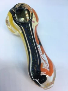 USA HAND PIPE HEAVY BLOWN GLASS 3” BOWL TOBACCO DICHRO SMOKE FLOWER SMOKING KB5O - Picture 1 of 12