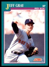 1991 SCORE JEFF GRAY BOSTON RED SOX #586