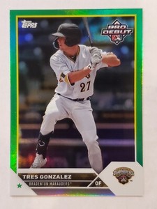 TRES GONZALEZ 2023 Topps Pro Debut GREEN FOIL PARALLEL #'d 57/99 Pirates