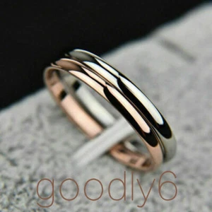 Größe Stahl dünner Ring für Band stapelbar Damen 44995 Edelstahl Geschenk einfach Mädchen - Bild 1 von 13
