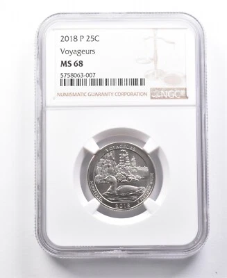 2018-P Washington Quarter Voyageurs MS68 NGC *7679 - Image 1 of 3