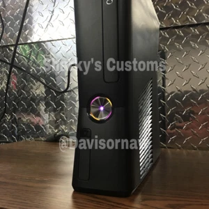 Custom Xbox 360 Slim RF ROL Ring Of Light Power Button PINK & YELLOW Plug & Play - Picture 1 of 1