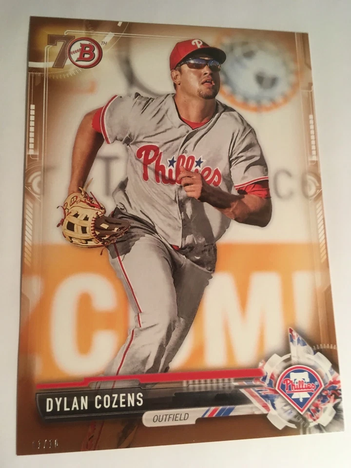2017 Bowman Paper Prospects Jumbo 5x7 Dylan Cozens Phillies BP39 #'d 05/10 Gold - Image 1 of 1