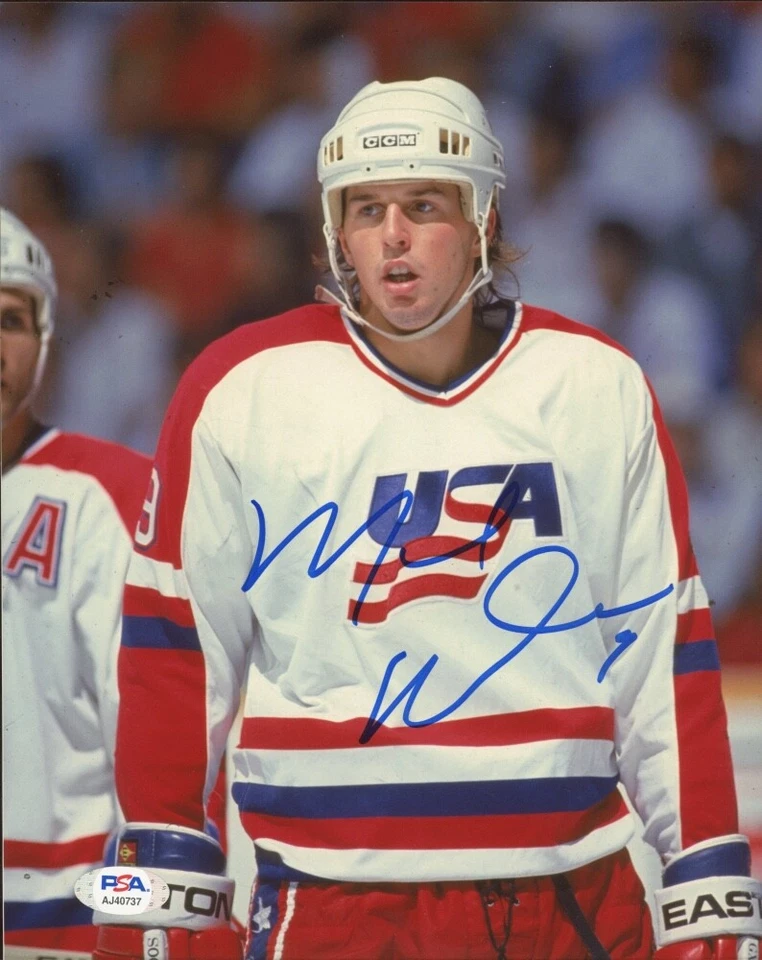 Mike Modano Signed Dallas Stars Team USA Olympics 8x10 Photo PSA COA  A2 - Image 1 of 1
