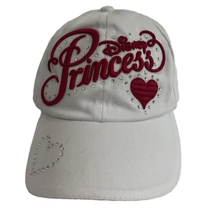Disney Parks Disney Princess Hat Cap Girls White Red Baseball Rhinestones Bling - Picture 1 of 8
