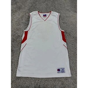 Vtg Champion Basketball Jersey Mens Medium White Sleeveless Practice Y2K 90s - Picture 1 of 11