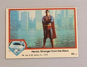 1978 Topps Superman the Movie Series ONE # 50 HEROIC STRANGER FROM THE STARS - Picture 1 of 2