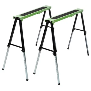 2PACK Adsjustable Saw Horse,Folding Portable Work Horse with Fast Open Legs - Picture 1 of 16