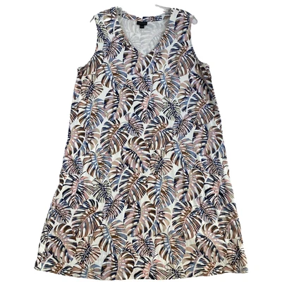 J.Jill Dress Sz XL Wearever Collection Sleeveless Stropical Hawaiian - Image 1 of 4