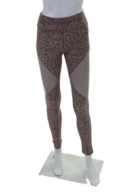 Leggings Varley para mujer tiro alto panel de malla estampado de leopardo púrpura talla S Foto 1 de 4