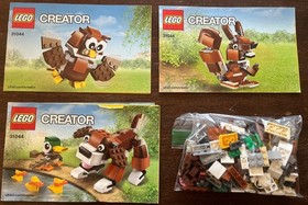 LEGO CREATOR: Park Animals 31044 - Owl + Squirrel Manuals - Dog Duck Set