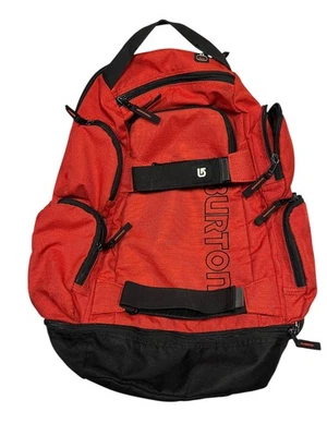 MOCHILA BURTON Rojo/Negro Correas Frontales SNOWBOARD Esquí Caminata Patín Gimnasio Bolsa de Equipo Foto 1 de 4