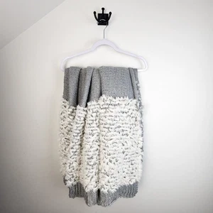 Weiche Umrandung La Neve Wohndecke Größe 70 x 90 kuschelig bequem Winter neutral - Bild 1 von 4