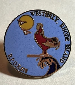 BPOE Elks Pin for Westerly, Rhode Island, Elks Lodge #678, Red Chicken - Picture 1 of 5