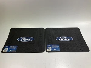 (2) Plasticolor 001219R01 Rear Floor Mats, Rubber, 17"x13-3/4" - Ford Truck - Picture 1 of 5