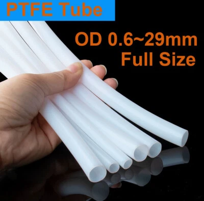 PTFE Poly Tetra Fluoroethylene Tubing Tube Pipe Hose O.D φ 0.6~29mm Full Size - Image 1 of 4