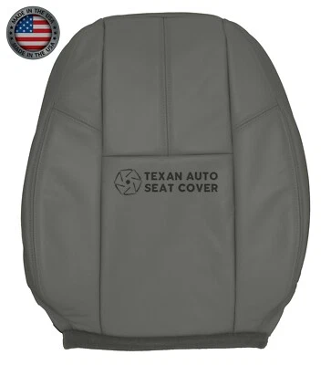 2007 2008 2009 GMC Sierra 3500HD Driver Lean Back Leatherette Seat Cover Gray - Image 1 of 4