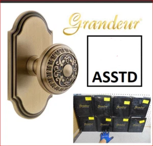 Grandeur Arc Solid Brass Passage Door Knob - Bild 1 von 7