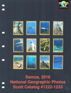 1/3 off $57.00 Scott Value - 2016 SAMOA National Geographic Photos CV MNH NH UMM - Picture 1 of 4