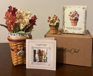 CIB 2007 Longaberger May Series Miniature Snapdragon Basket & Boyds Treasure Box - Picture 1 of 23