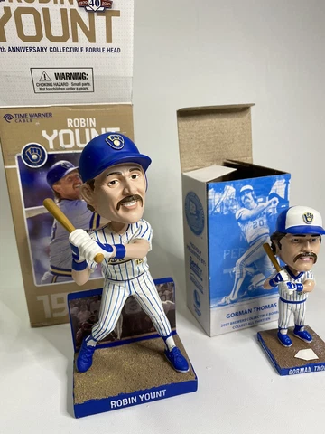 Milwaukee Brewers  Bobble Heads  Gorman Thomas 2007 & 2010 Robin Yount Cover