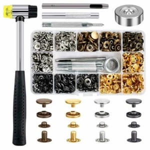 150 SET Kupfer Druckknopf Set mit Druckknopfzange Ø 12mm DIY Nähbedarf 6 Farben - Bild 1 von 10