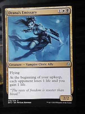 Drana's Emissary , Battle for Zendikar , Near Mint , MTG, FREE SHIPPING - Image 1 of 2